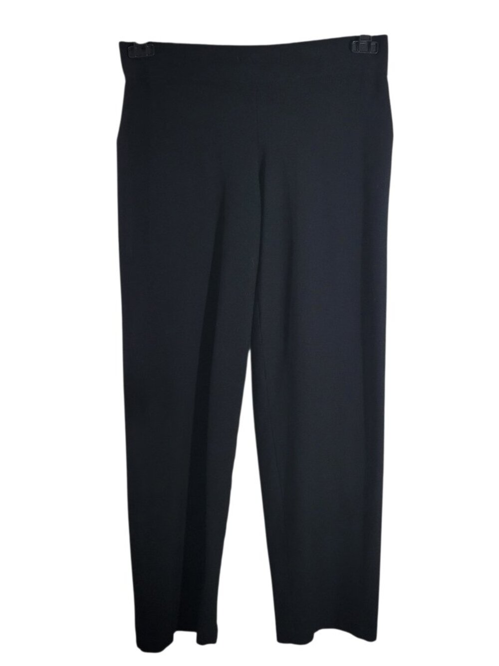 Eileen Fisher Pull On Slacks Pants Womens Petite Medium Black Viscose Stretch